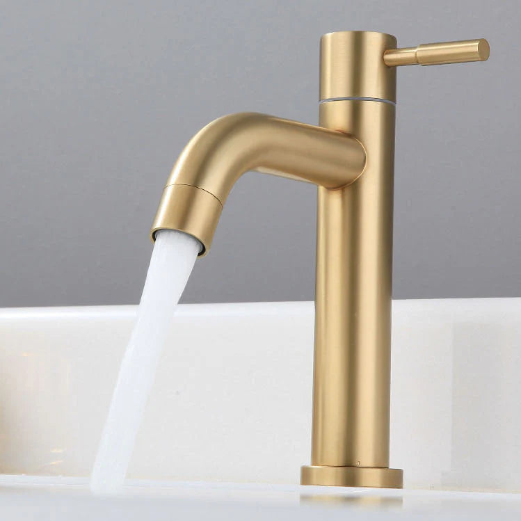 Robinet lavabo salle de bain minimaliste - Doré brossé