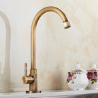Robinet évier cuisine minimaliste rétro bronze - Doré - Laiton